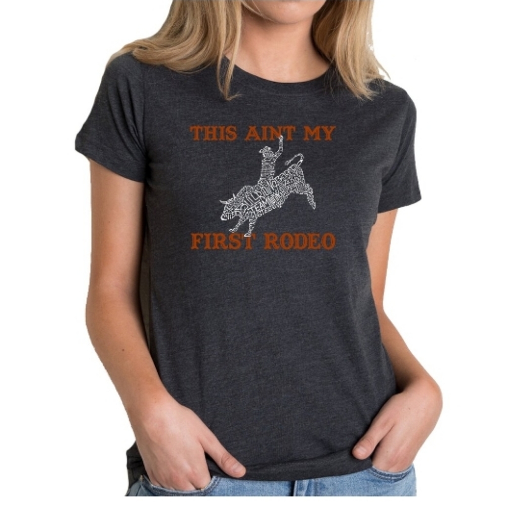 Womens "this aint my first rodeo" shirt size small